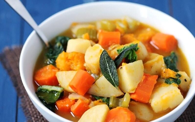 Vegetable stew - a simple and healthy dish on the menu for patients with pancreatitis
